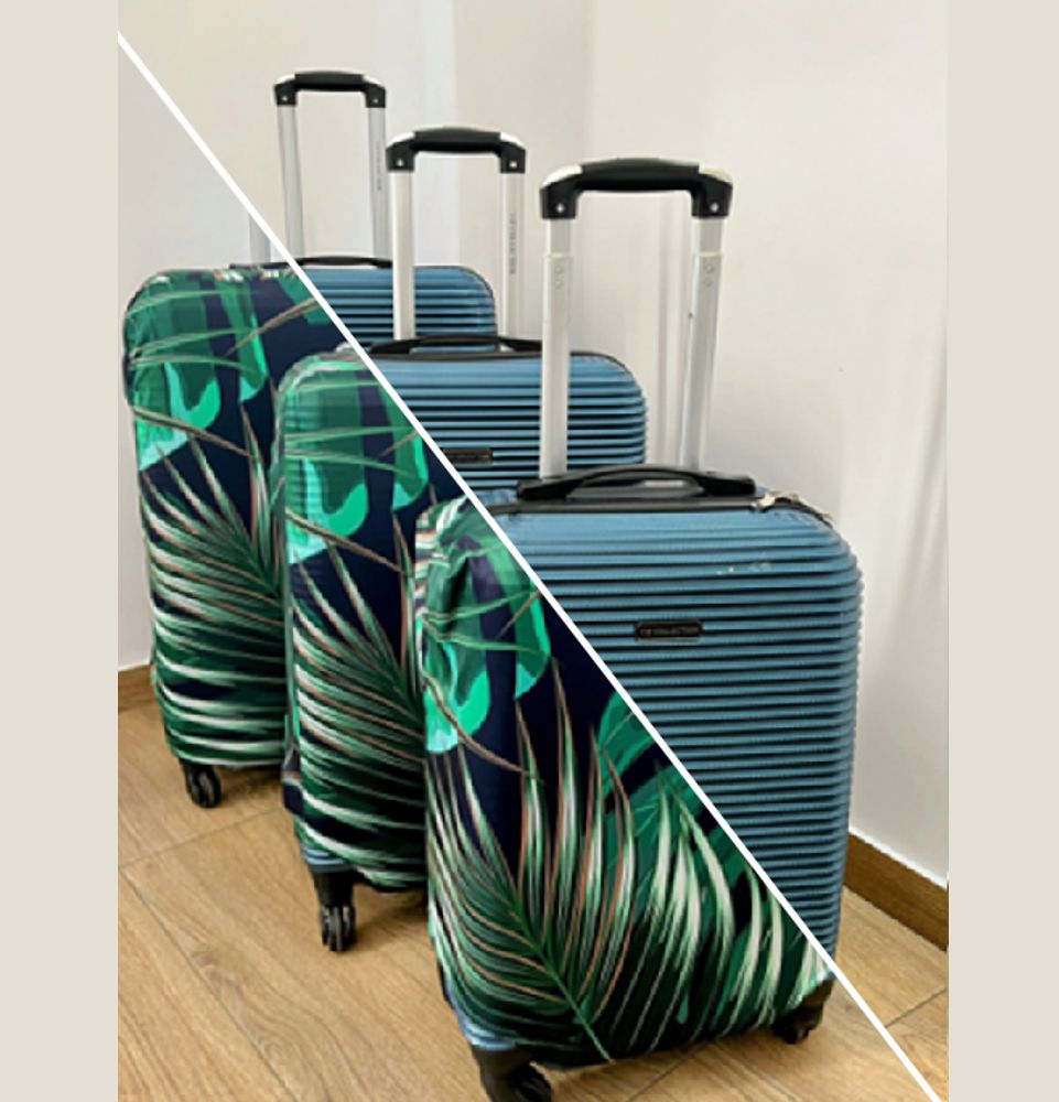 Custom suitcase covers deals